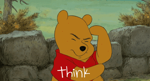 Pooh Bear thinking