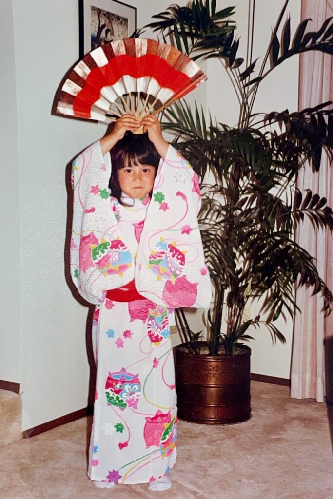 Photo of little girl in kimono